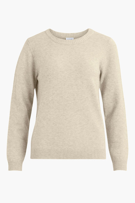 VIRIL O-NECK L/S  KNIT TOP - NOOS