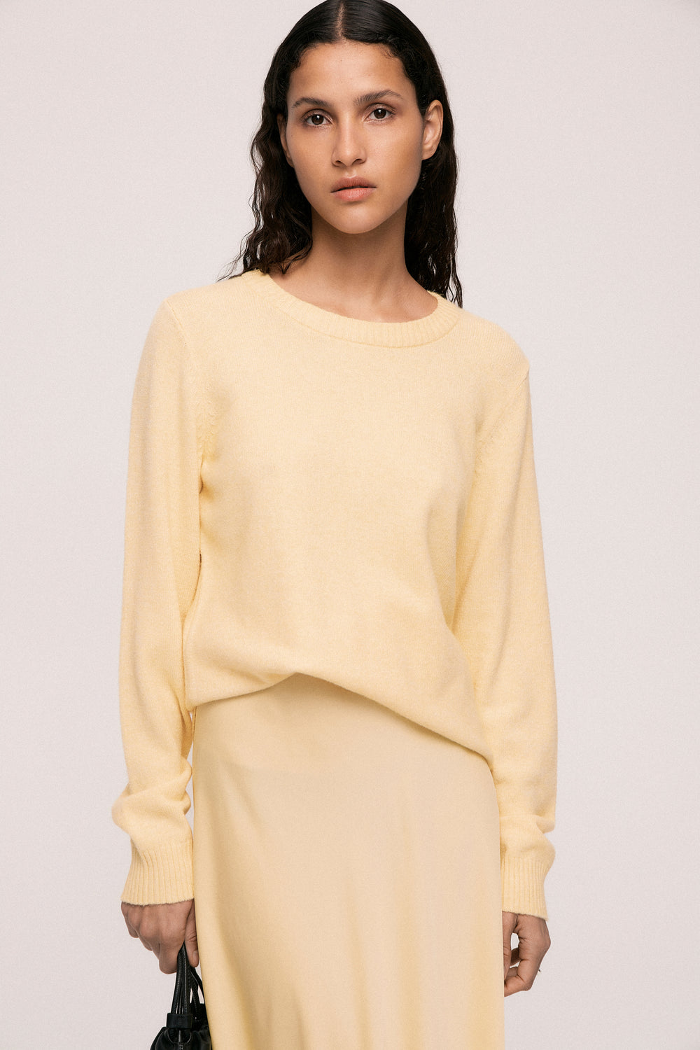 Pull col O Jaune - VILA®