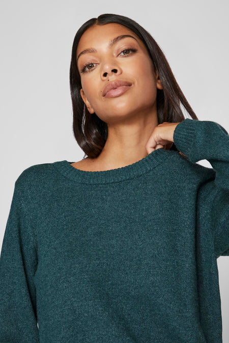 VIRIL O-NECK L/S  KNIT TOP - NOOS