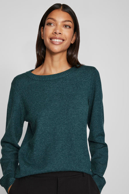 VIRIL O-NECK L/S  KNIT TOP - NOOS