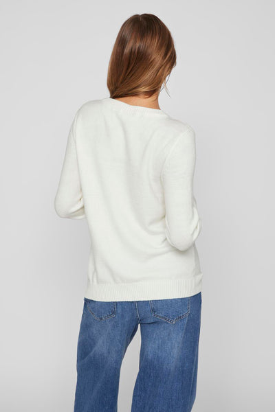 Trui met ronde hals Wit - VILA®