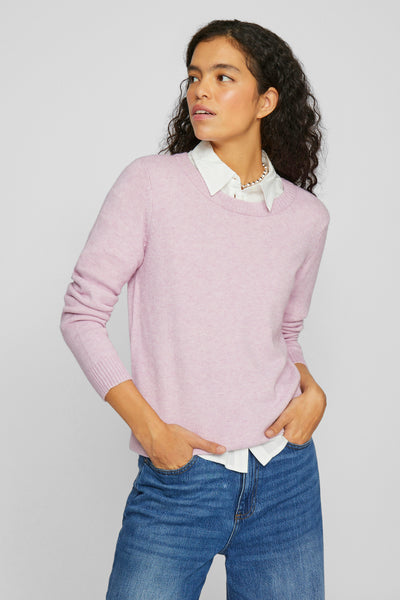 Trui met ronde hals Roze - VILA®