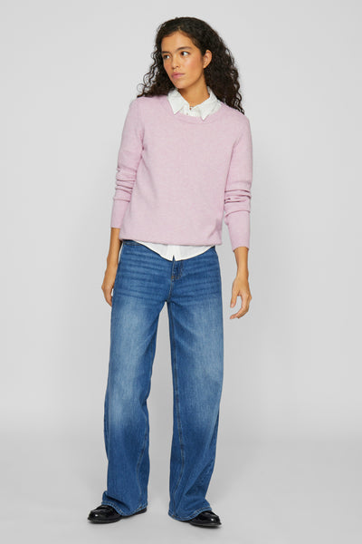 Trui met ronde hals Roze - VILA®