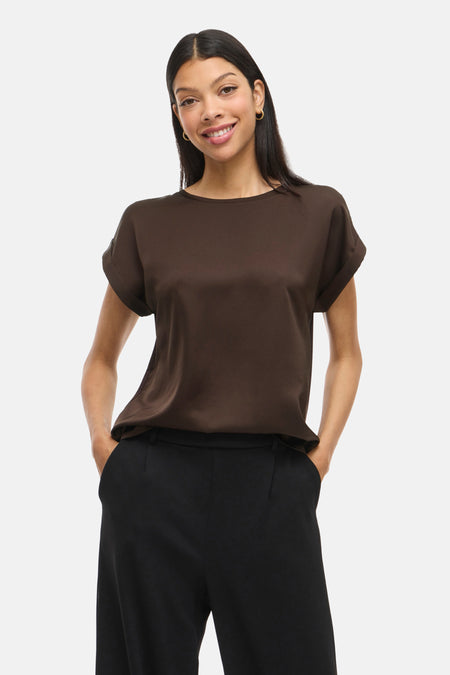 Top uni manche courte brun - VILA®