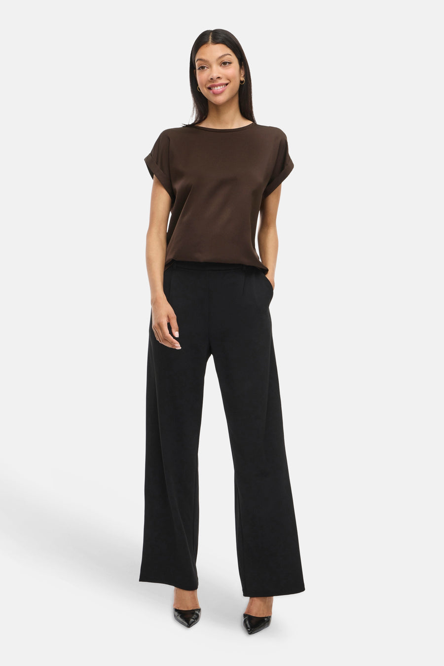 Top uni manche courte brun - VILA®