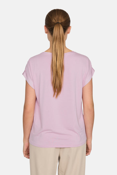 VIELLETTE S/S SATIN TOP - NOOS