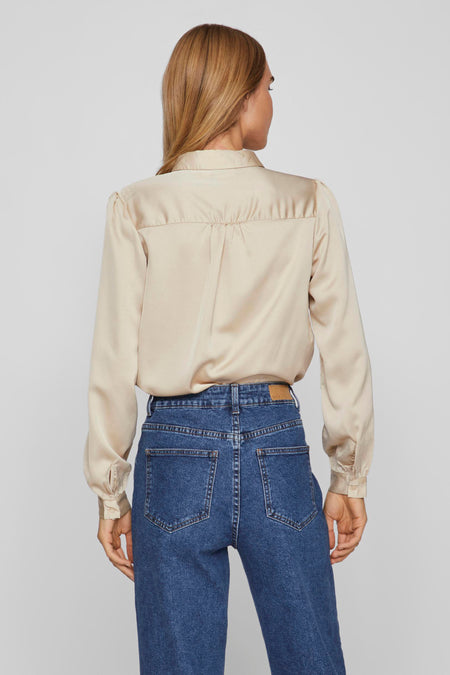Hemd met lange mouwen - beige
