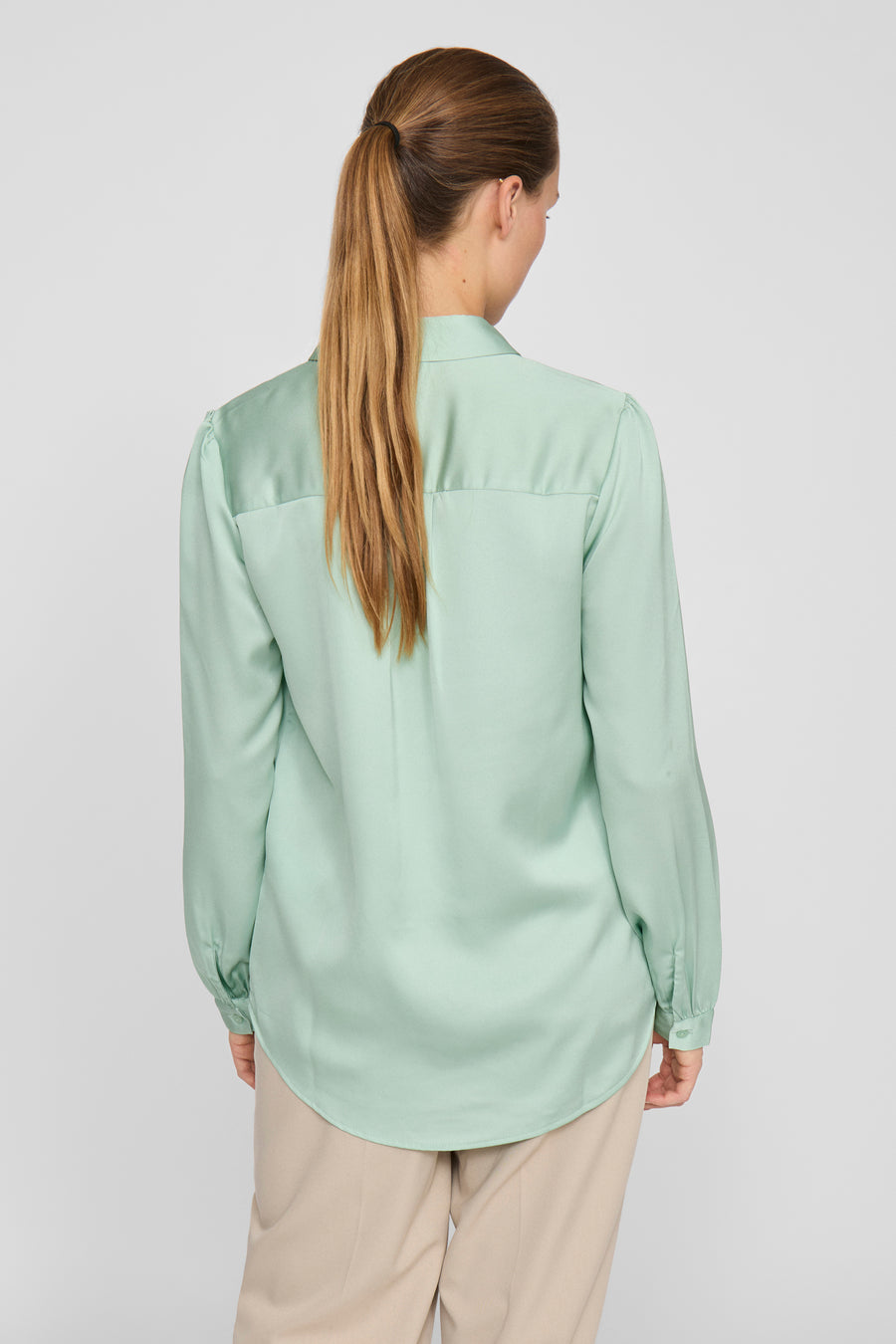 VIELLETTE SATIN L/S SHIRT - NOOS
