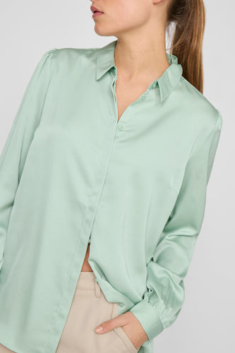 VIELLETTE SATIN L/S SHIRT - NOOS