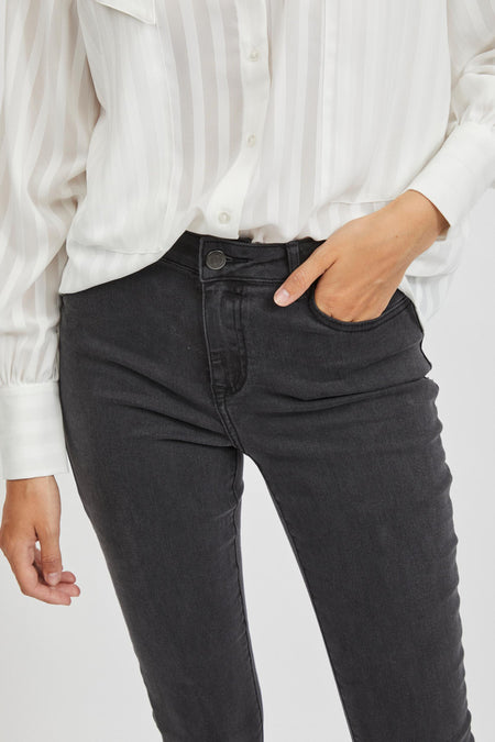 Jean &eacute;vas&eacute; - noir