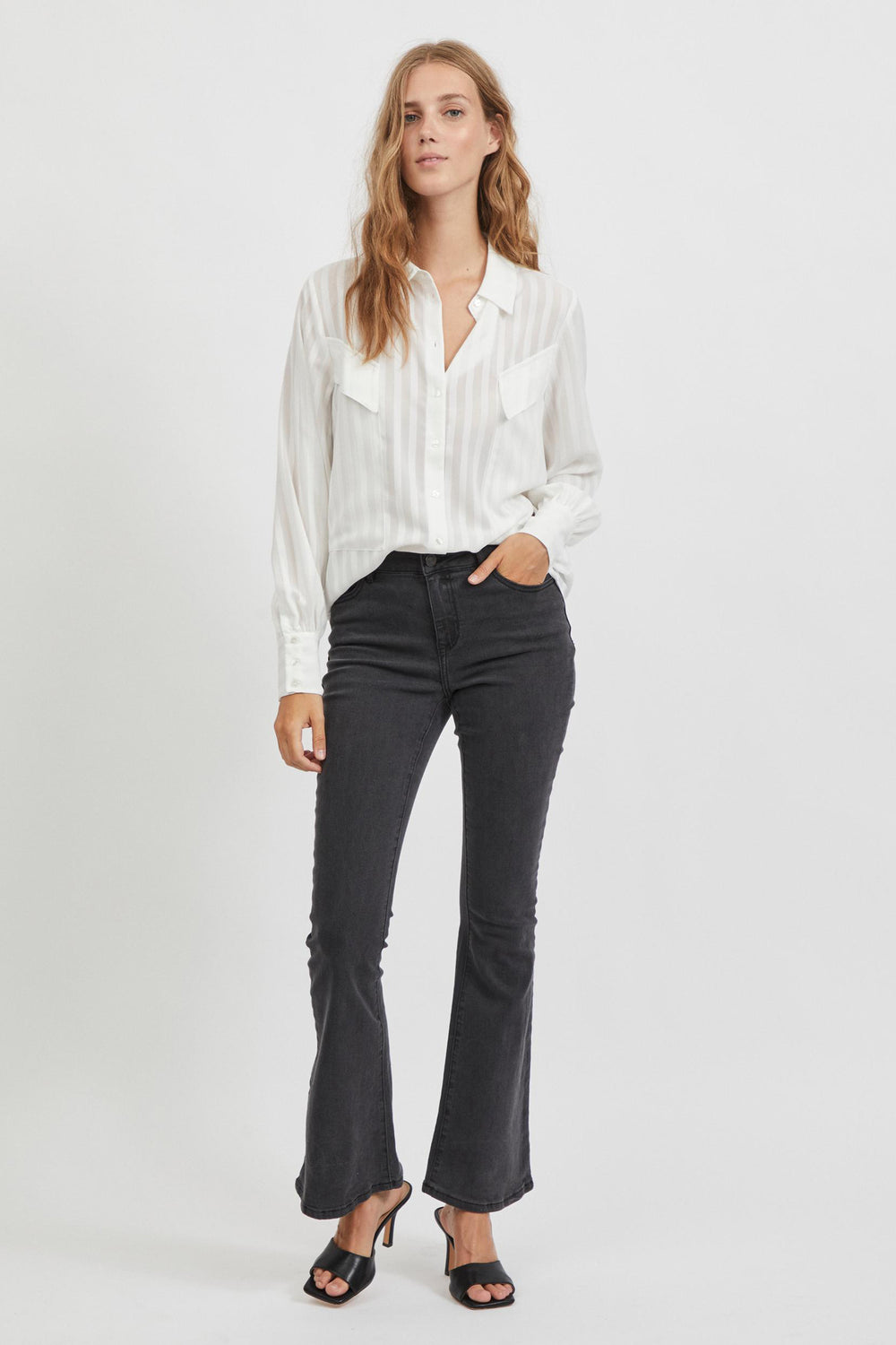 Jeans flared Black denim - VILA®