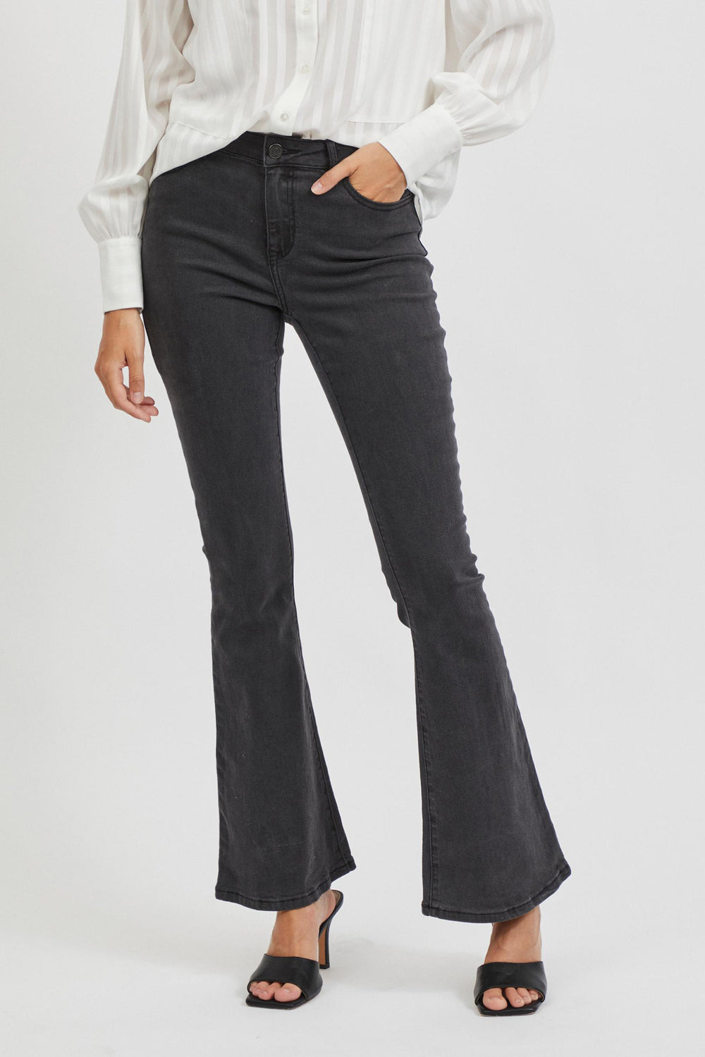 Jeans flared Black denim - VILA®