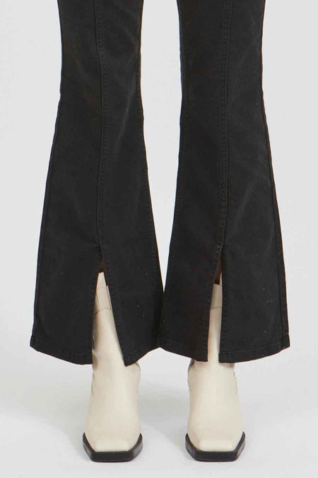 Flared jeans - dark grey denim
