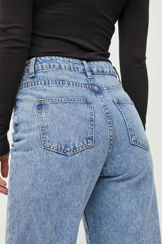 Wide jeans - mid blue denim