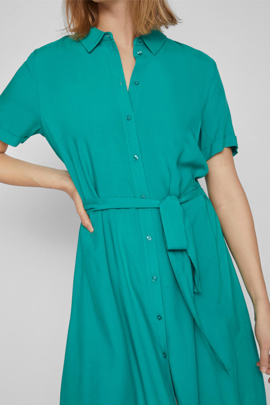 Robe &agrave; manches courtes - vert