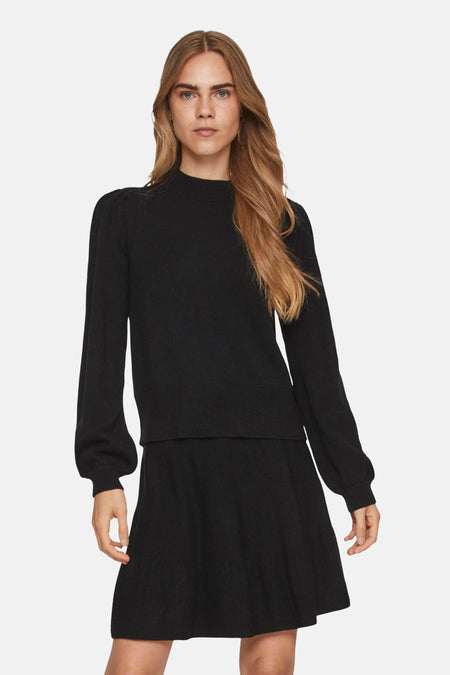 VIRIL TURTLE-NK BALLOON L/S TOP - NOOS