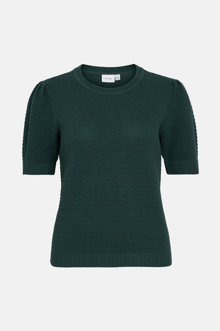 VIDALO O-NECK S/S KNIT TOP - NOOS