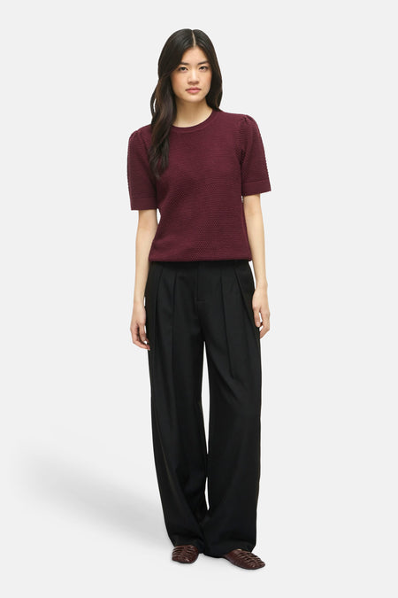 Pull met korte mouwen - Bordeaux