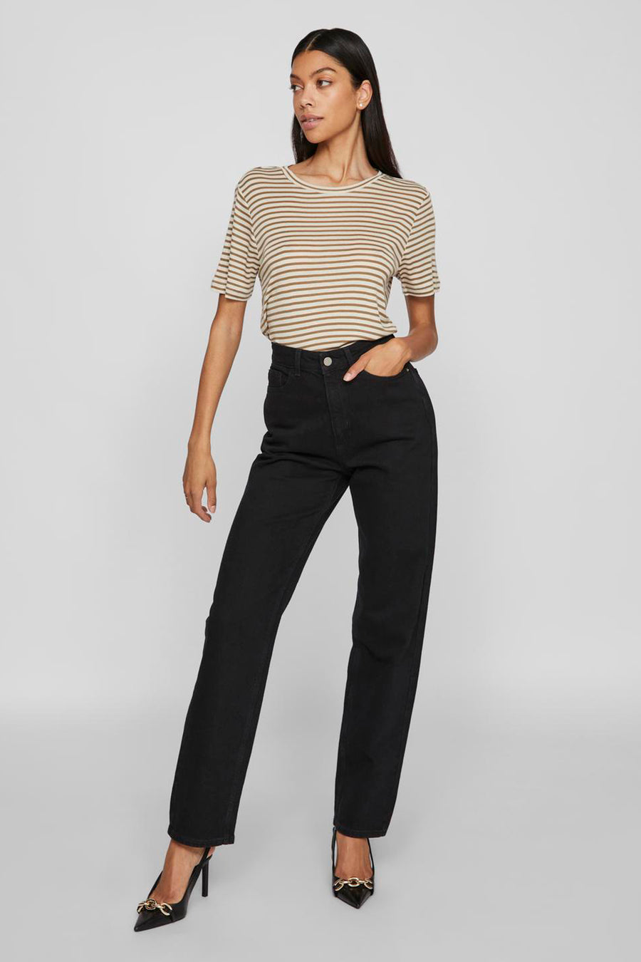 VIKELLY - black denim - VILA®