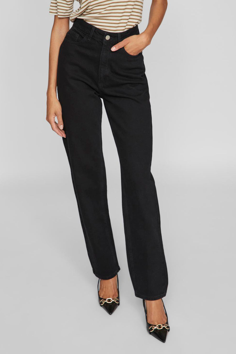 VIKELLY - black denim - VILA®