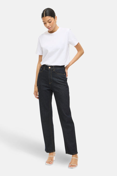 VIKELLY JAF HW STRAIGHT JEANS-NOOS