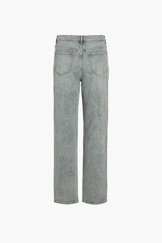 Lichtgrijze denim straight jeans van Vila met zakken aan de achterkant.