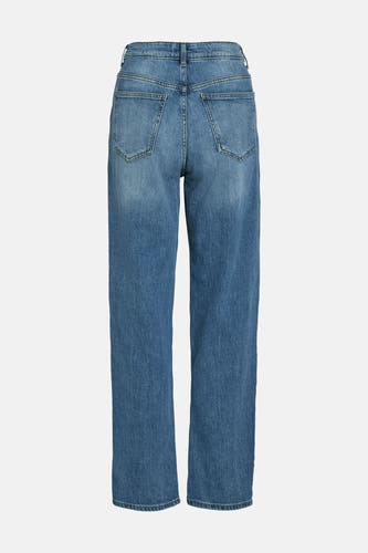 Jean bleu droit de VILA, avec des poches arrière et une texture denim classique.