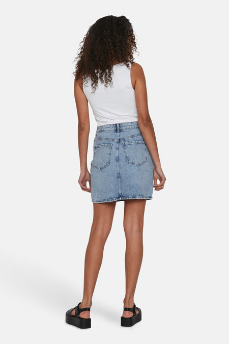 Korte rok - light blue denim