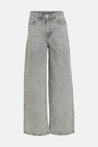 Jean gris large de VILA, avec une légère lavage et une texture denim classique.