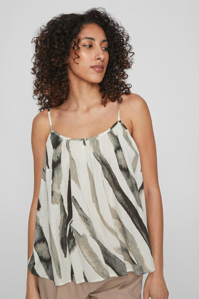 Blouse (korte mouwen) Ecru - ROUGE VILA®