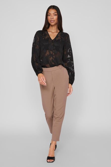 VISIRID L/S V-NECK TOP / B