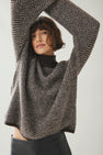 Pull met rolkraag - bruin