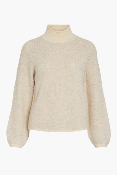 VILORY HIGH NECK L/S KNIT TOP - NOOS
