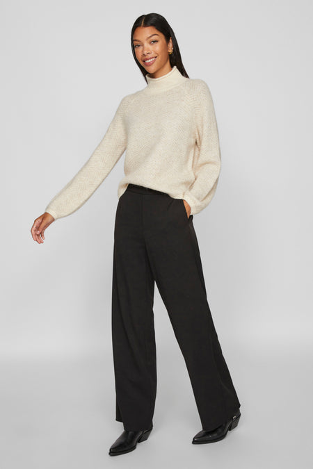VILORY HIGH NECK L/S KNIT TOP - NOOS