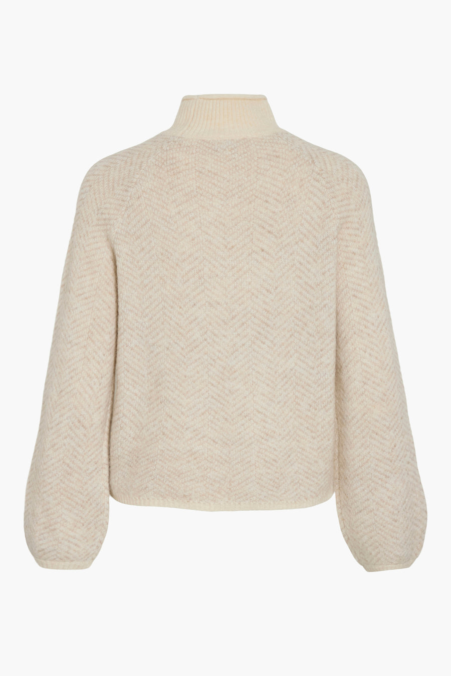 Pull met rolkraag - beige - VILA® - 3