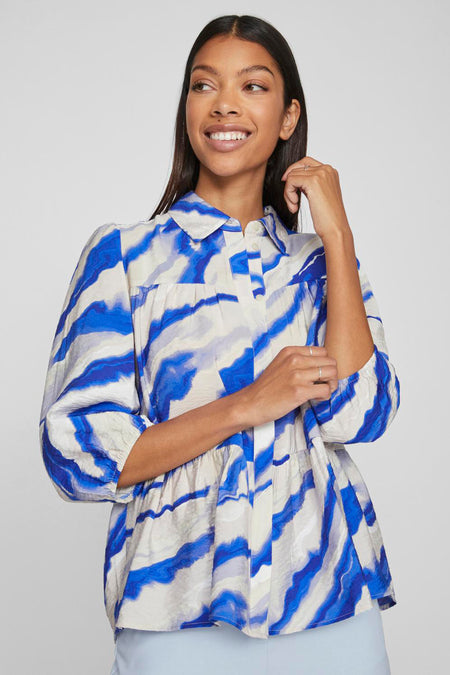 Hemd met korte mouwen - blauw