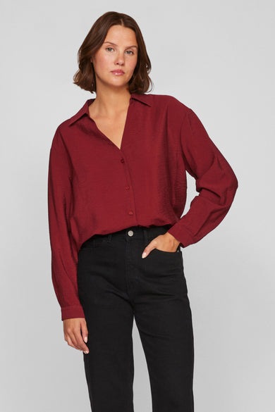 VIDOMIRA V-NECK L/S SHIRT - NOOS