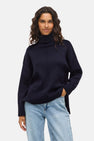 Pull met rolkraag - blauw