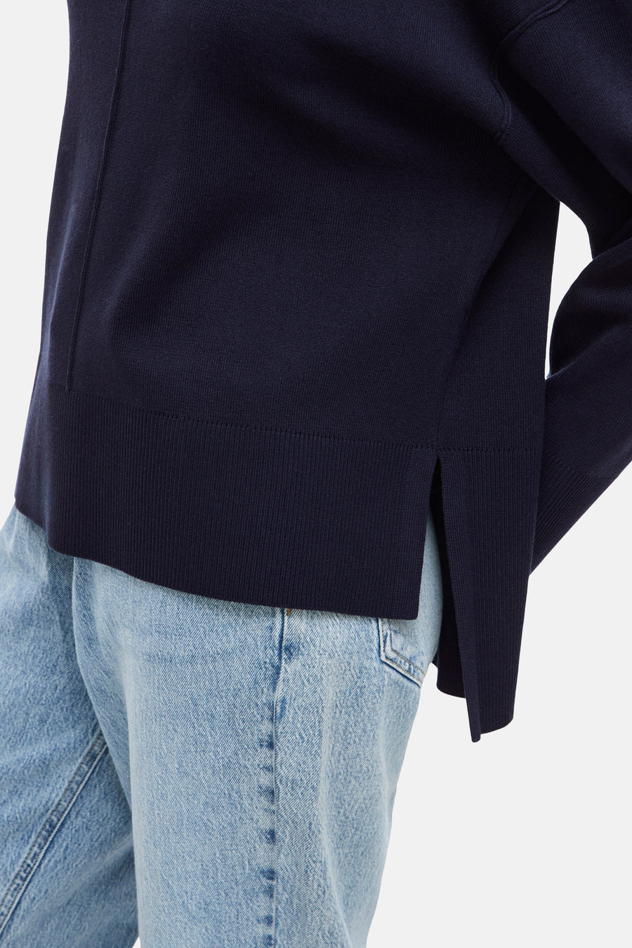 Pull met rolkraag - blauw - VILA®