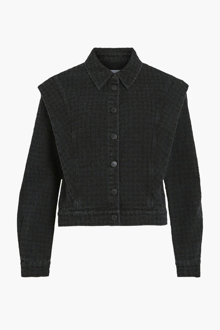 VIZOA L/S DENIM JACKET BLK/R