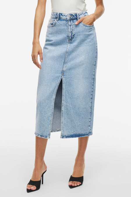 Rok 3/4 Light blue denim - VILA®