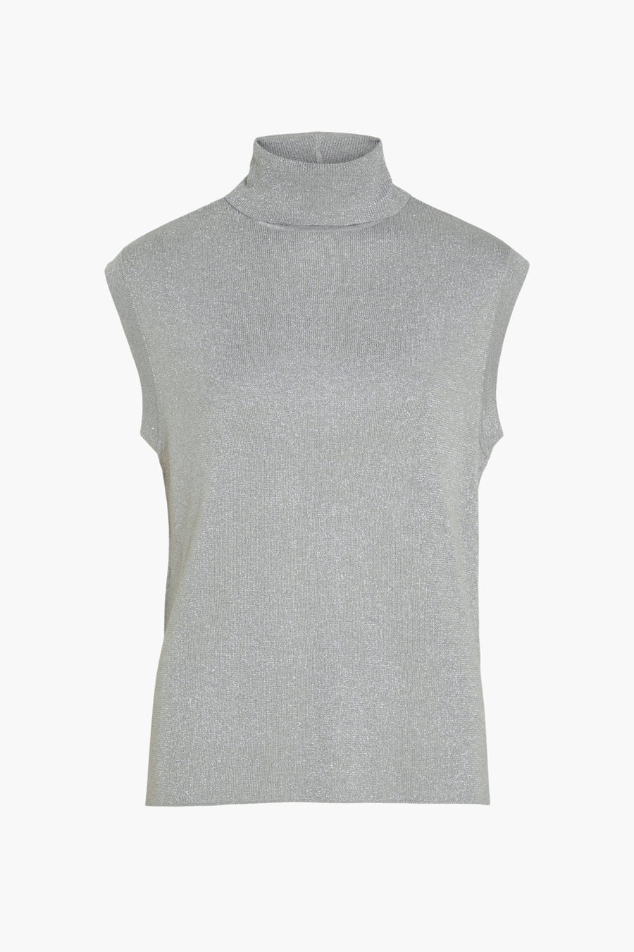 VIXANDRA HIGHNECK S/L GLITTER KNIT VEST