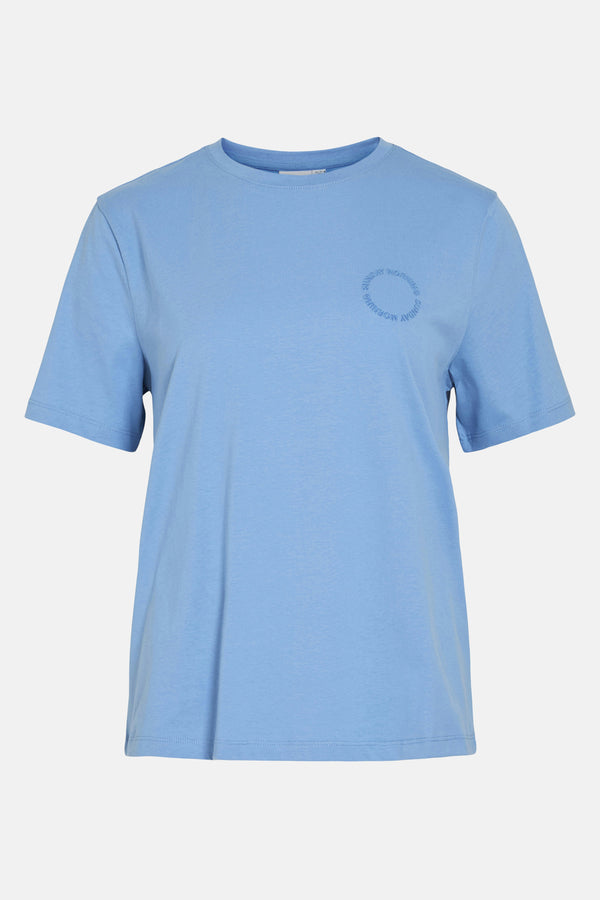 Top uni manche courte Bleu - VILA®
