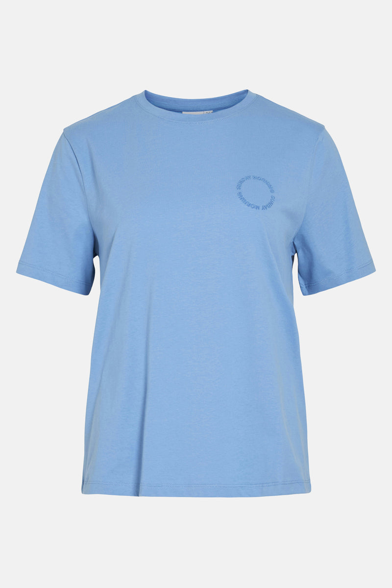 Top uni manche courte Bleu - VILA®