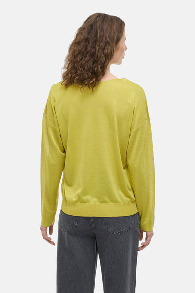 Trui met V-hals Geel - VILA®