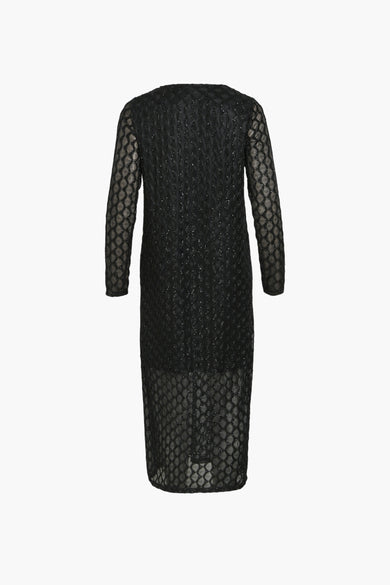 VIZALMA V-NECK L/S MIDI DRESS/R