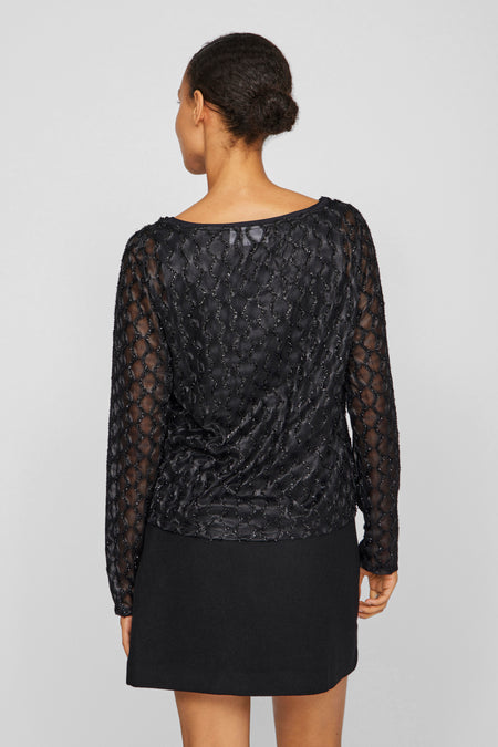 T-shirt met lange mouwen - zwart
