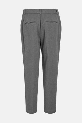 Grijze broek van VILA®, met een subtiel visgraatmotief, rechte pijpen en achterzakken.