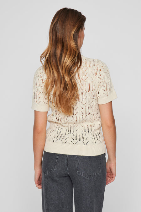 VICOTTI S/S O-NECK KNIT TOP - NOOS