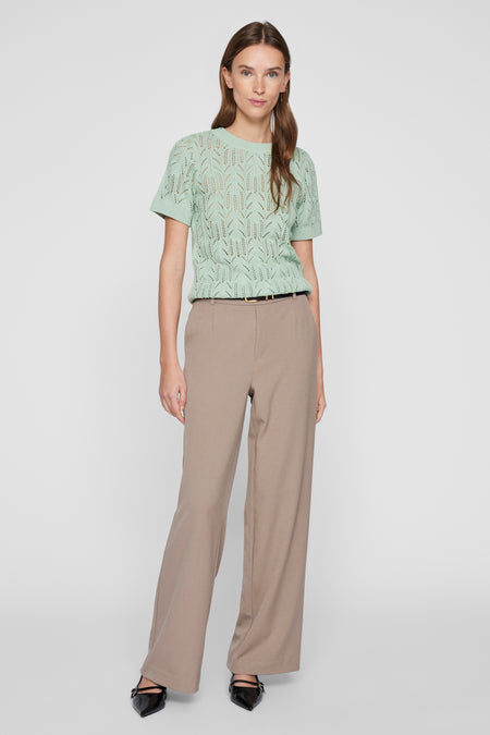 VICOTTI S/S O-NECK KNIT TOP - NOOS